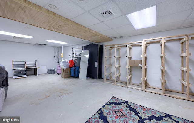771 W Ridge Rd, Elizabethtown, PA 17022 - basement with visible vents and a paneled ceiling