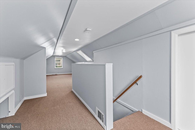 500 Klockner Rd, Hamilton, NJ 08619 - bonus room featuring baseboards, visible vents, lofted ceiling, and carpet