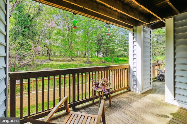 view of wooden deck