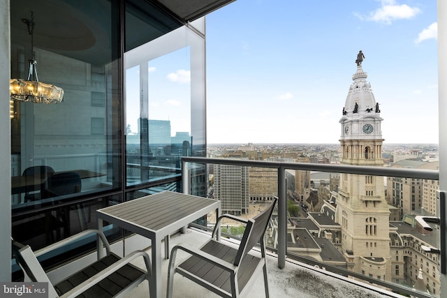 1414 S Penn Sq Unit 34B, Philadelphia, PA 19102 - balcony featuring a city view