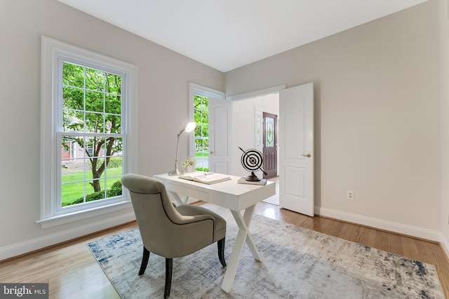 12600 Tolman Rd, Fairfax, VA 22033 - home office featuring baseboards and wood finished floors