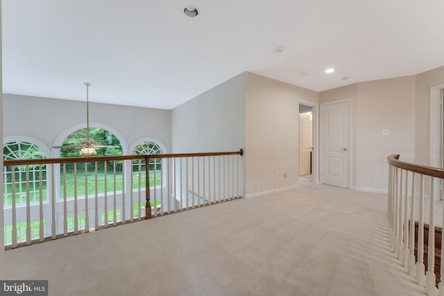 12600 Tolman Rd, Fairfax, VA 22033 - hall with baseboards, light carpet, and recessed lighting