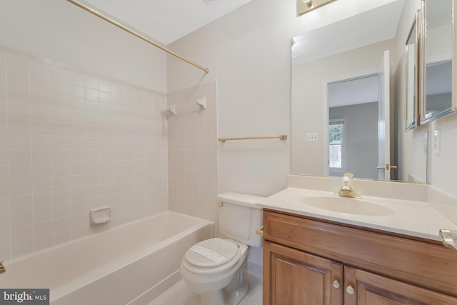 12600 Tolman Rd, Fairfax, VA 22033 - bathroom featuring toilet, washtub / shower combination, and vanity