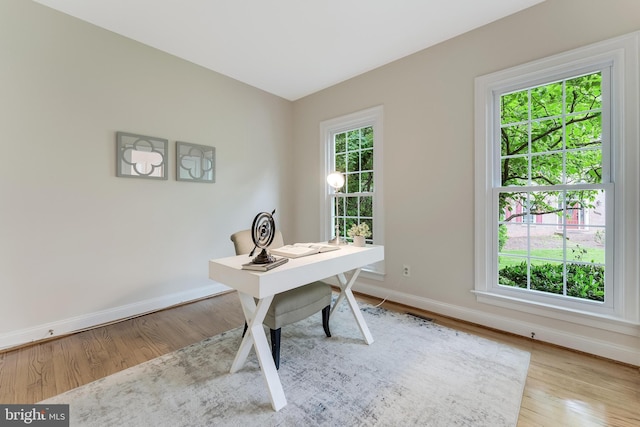 12600 Tolman Rd, Fairfax, VA 22033 - office area with baseboards and light wood finished floors