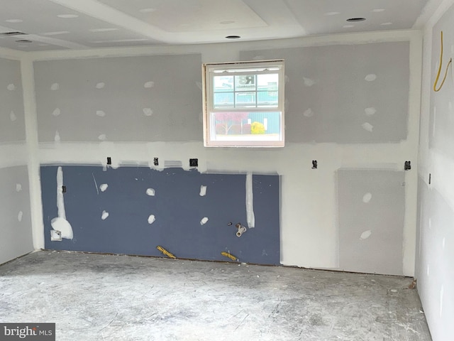 view of spare room