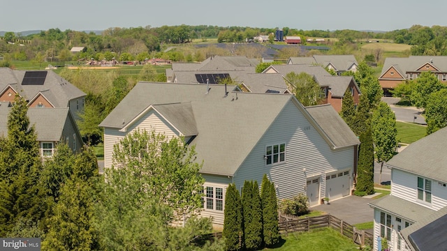 bird's eye view featuring a residential view