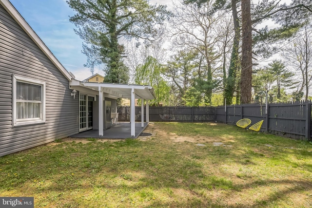 32 Meadowlark Ln, Willingboro, NJ 08046 - view of yard with a fenced backyard and a patio area
