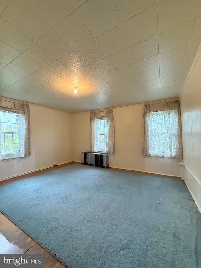 3660 Ginter Morann Hwy, Houtzdale, PA 16651 - carpeted empty room featuring plenty of natural light, radiator, and baseboards