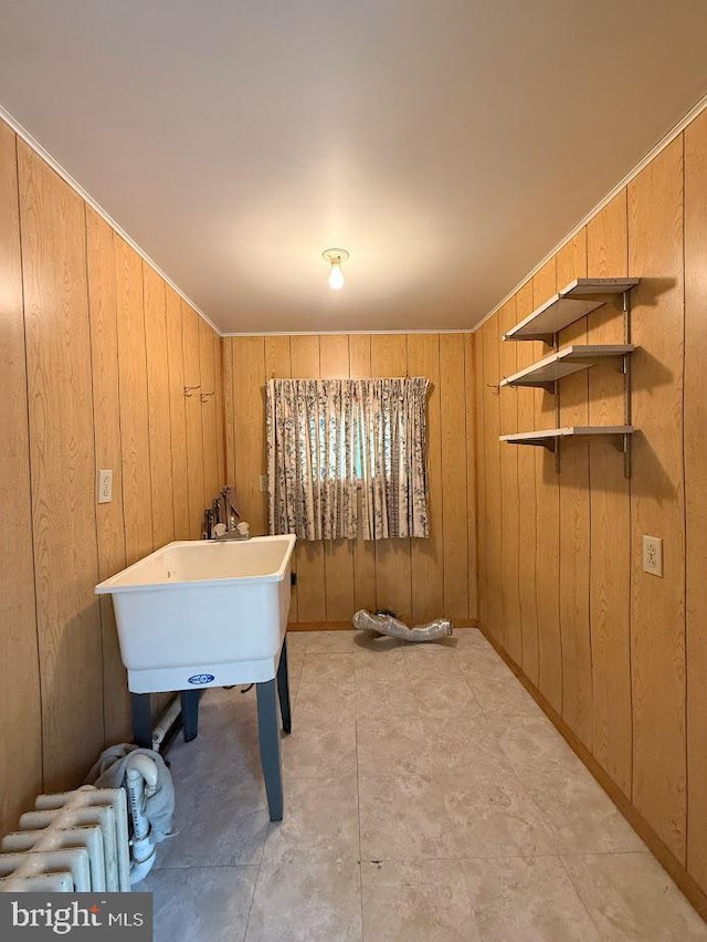 3660 Ginter Morann Hwy, Houtzdale, PA 16651 - home office with radiator heating unit and wood walls