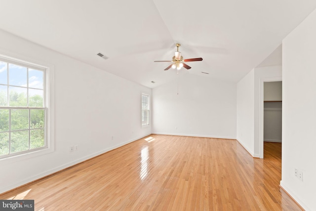 42935 Palliser Ct, Leesburg, VA 20176 - spare room with a healthy amount of sunlight, light wood-style floors, and ceiling fan