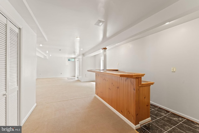 42935 Palliser Ct, Leesburg, VA 20176 - bar featuring marble finish floor, a bar, and baseboards