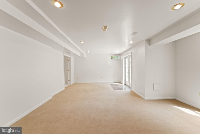 42935 Palliser Ct, Leesburg, VA 20176 - unfurnished room with baseboards, recessed lighting, and light carpet