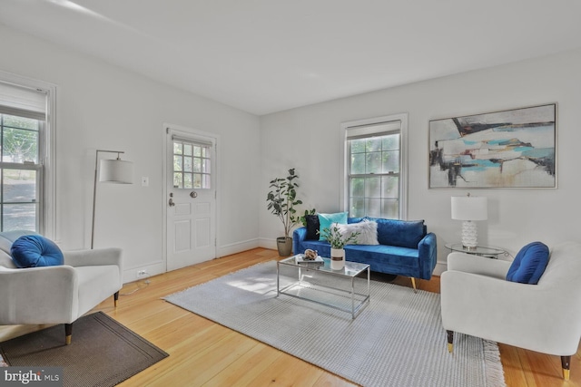 2418 Forest Glen Rd, Silver Spring, MD 20910 - living area with baseboards and wood finished floors