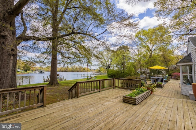 2231 Whays Creek Rd, Reedville, VA 22539 - wooden deck featuring a water view