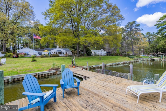2231 Whays Creek Rd, Reedville, VA 22539 - view of dock with a yard and a water view