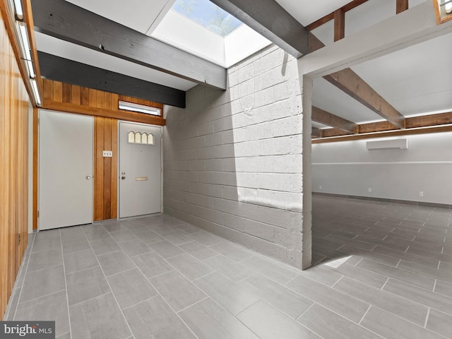 interior space featuring a wall mounted air conditioner