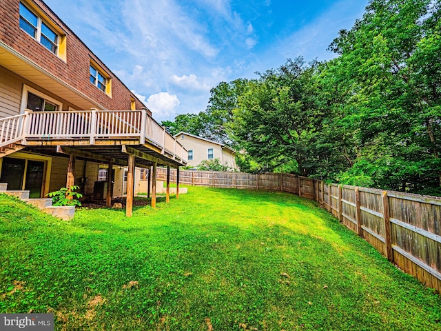 12136 Pawnee Dr, Gaithersburg, MD 20878 - fenced backyard featuring a deck