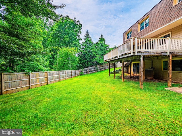 12136 Pawnee Dr, Gaithersburg, MD 20878 - fenced backyard featuring a deck