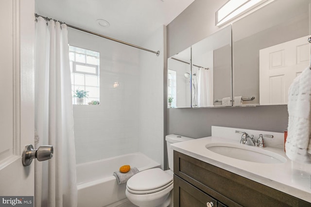 12011 Ashley Dr, Rockville, MD 20852 - full bath with vanity, shower / bath combo with shower curtain, and toilet