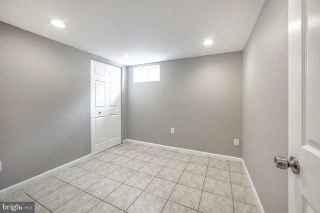 12011 Ashley Dr, Rockville, MD 20852 - spare room with recessed lighting, baseboards, and light tile patterned floors