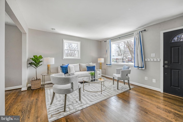 12011 Ashley Dr, Rockville, MD 20852 - living area with baseboards and wood finished floors