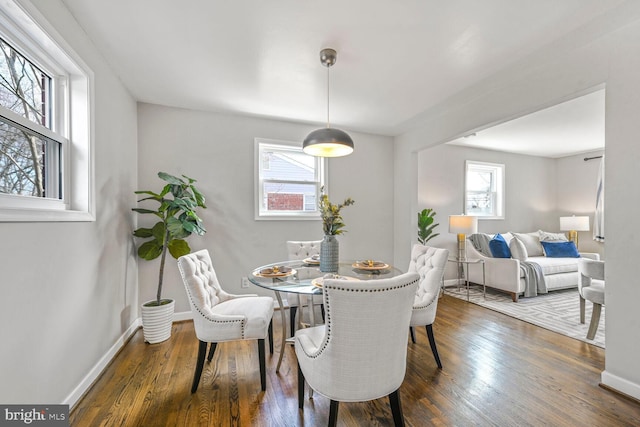 12011 Ashley Dr, Rockville, MD 20852 - dining area featuring baseboards and wood finished floors