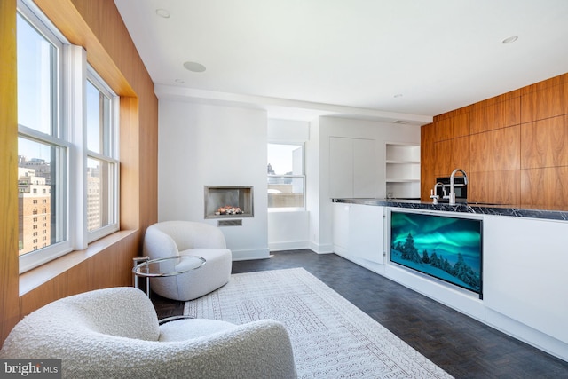1830 Rittenhouse Sq Unit 17B, Philadelphia, PA 19103 - living area featuring dark wood-style flooring