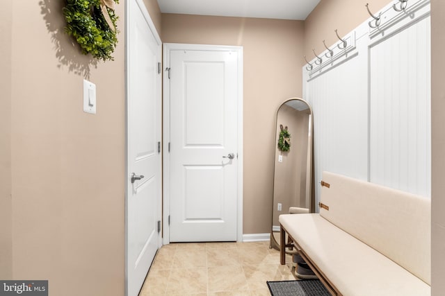 3058 Sunny Ridge Dr, Odenton, MD 21113 - mudroom featuring baseboards and light tile patterned floors