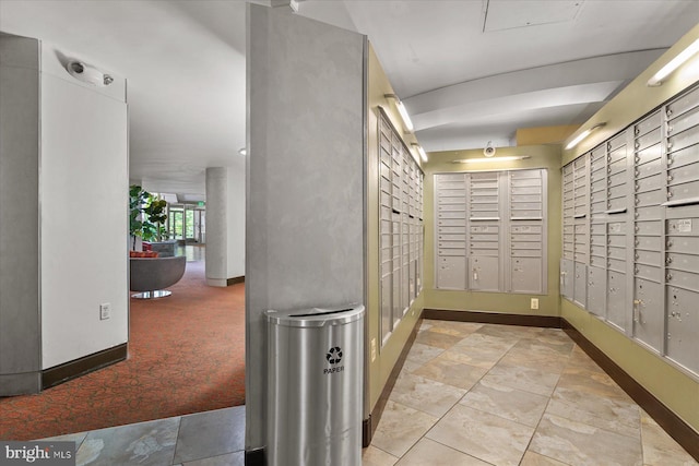 surrounding community with a package area and mail area