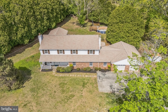birds eye view of property