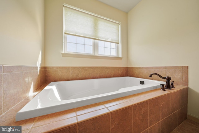 full bath featuring a garden tub