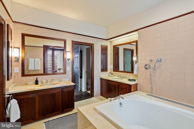 913 Spruce St, Philadelphia, PA 19107 - bathroom featuring a relaxing tiled tub, vanity, and toilet