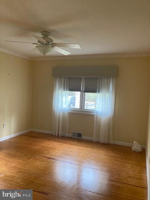 5 Big Look Trl, Medford, NJ 08055 - unfurnished room featuring wood finished floors, ornamental molding, ceiling fan, and baseboards
