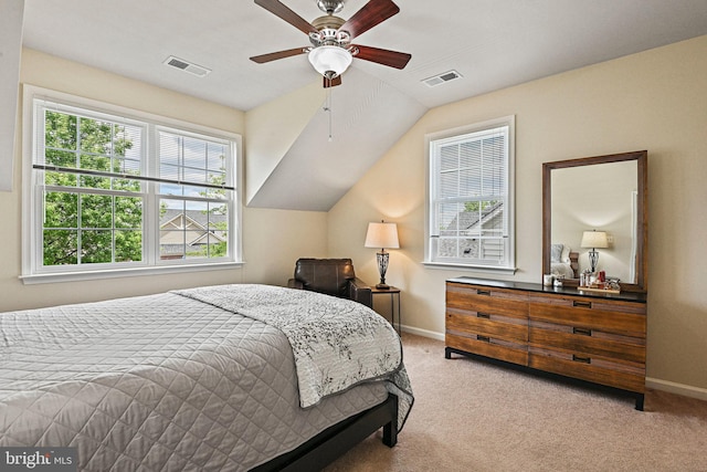 44365 Adare Manor Sq, Ashburn, VA 20147 - carpeted bedroom with baseboards, lofted ceiling, and a ceiling fan