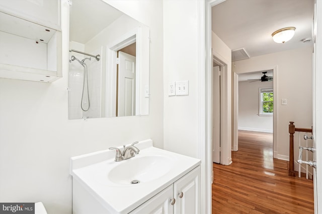 1918 Brisbane St, Silver Spring, MD 20902 - bathroom with wood finished floors and vanity