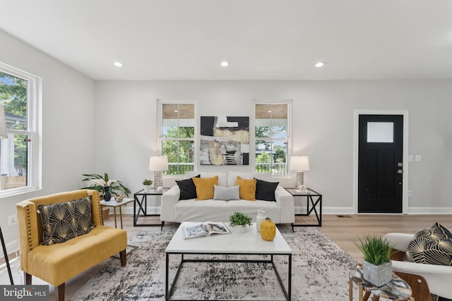 17 Longfellow St NW, Washington, DC 20011 - living area featuring wood finished floors and recessed lighting