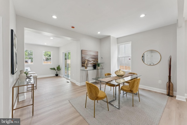 17 Longfellow St NW, Washington, DC 20011 - dining space with light wood-type flooring and recessed lighting