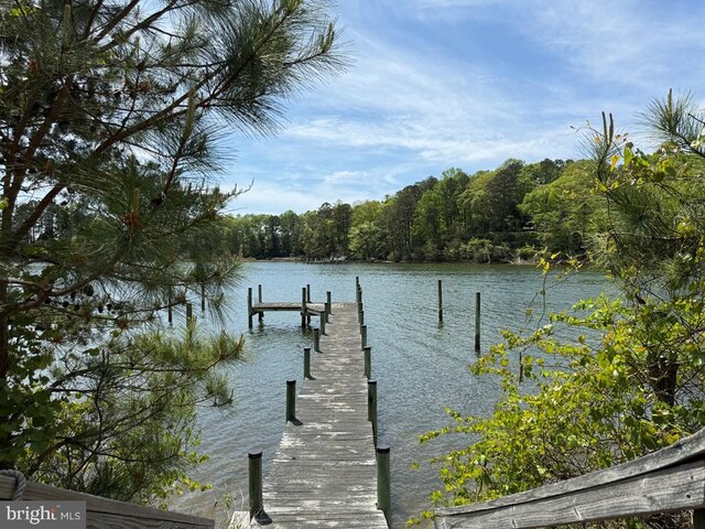 2260 Iberis Rd, Lancaster, VA 22503 - dock area with a water view and a forest view