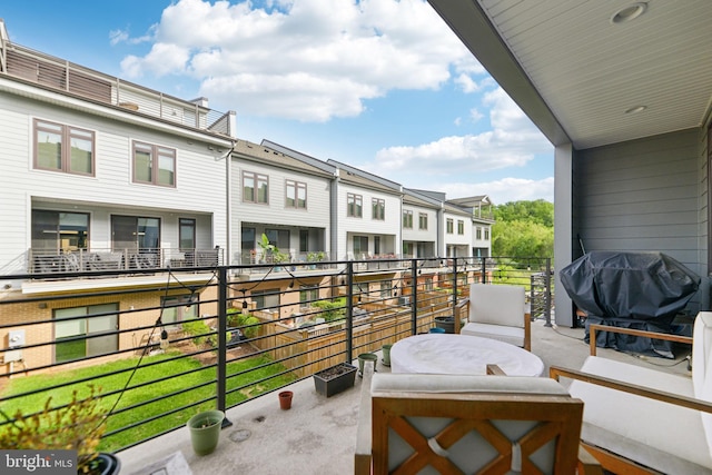 1702 River Sandstone Ter SE, Leesburg, VA 20175 - balcony featuring a residential view and area for grilling