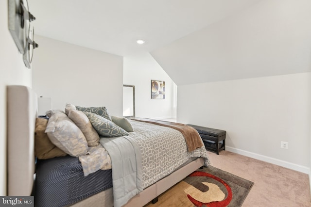 1702 River Sandstone Ter SE, Leesburg, VA 20175 - carpeted bedroom with baseboards, vaulted ceiling, and recessed lighting