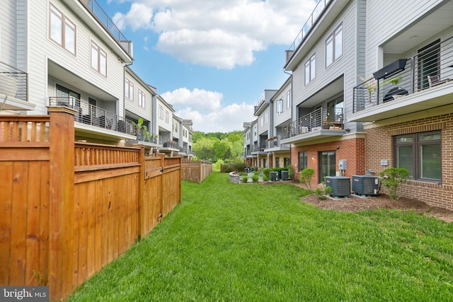 1702 River Sandstone Ter SE, Leesburg, VA 20175 - view of yard featuring a residential view and central AC unit