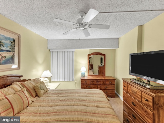 13400 Coastal Hwy Unit N405, Ocean City, MD 21842 - carpeted bedroom with a textured ceiling and ceiling fan