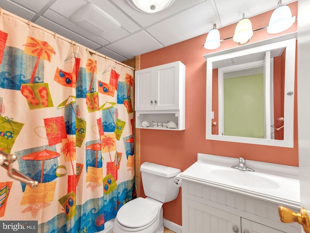 13400 Coastal Hwy Unit N405, Ocean City, MD 21842 - bathroom with toilet, vanity, and a shower with shower curtain