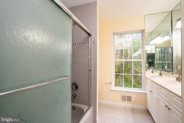 24 Chesapeake Rd, Monmouth Junction, NJ 08852 - bathroom featuring vanity, visible vents, tile patterned floors, and a healthy amount of sunlight