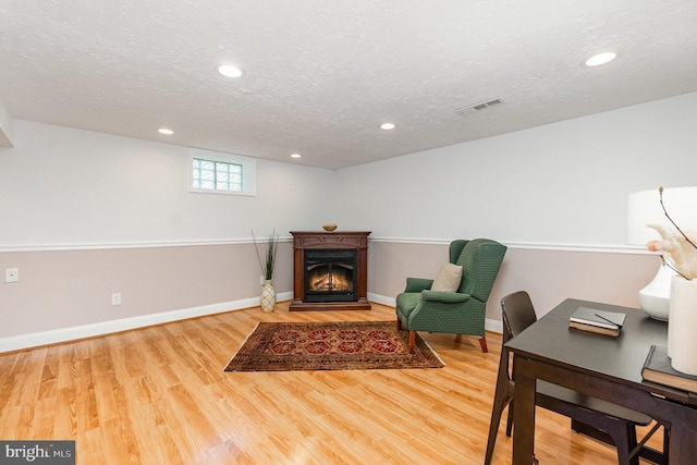 4 Hallbrook Ct, Baltimore, MD 21236 - living area with visible vents, recessed lighting, a textured ceiling, and wood finished floors