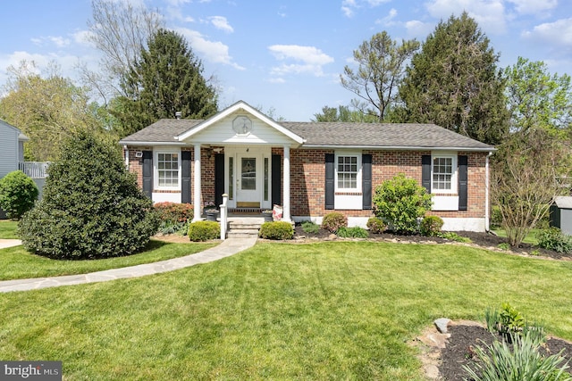 4 Hallbrook Ct, Baltimore, MD 21236 - view of front of house with brick siding, a front yard, and a porch