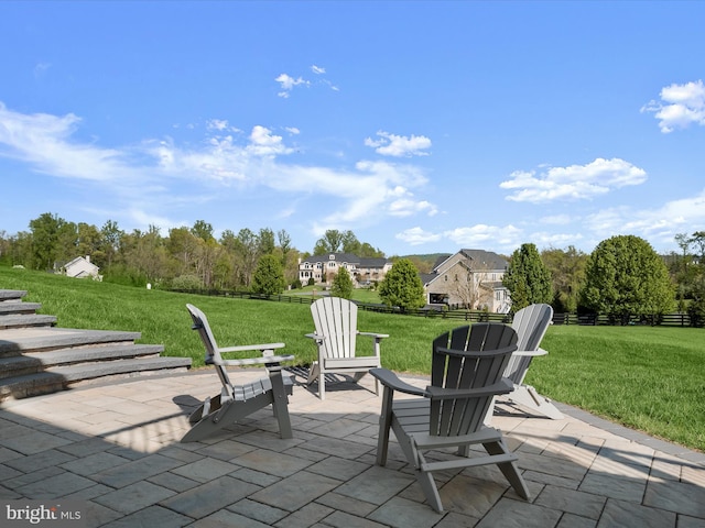 view of patio with fence