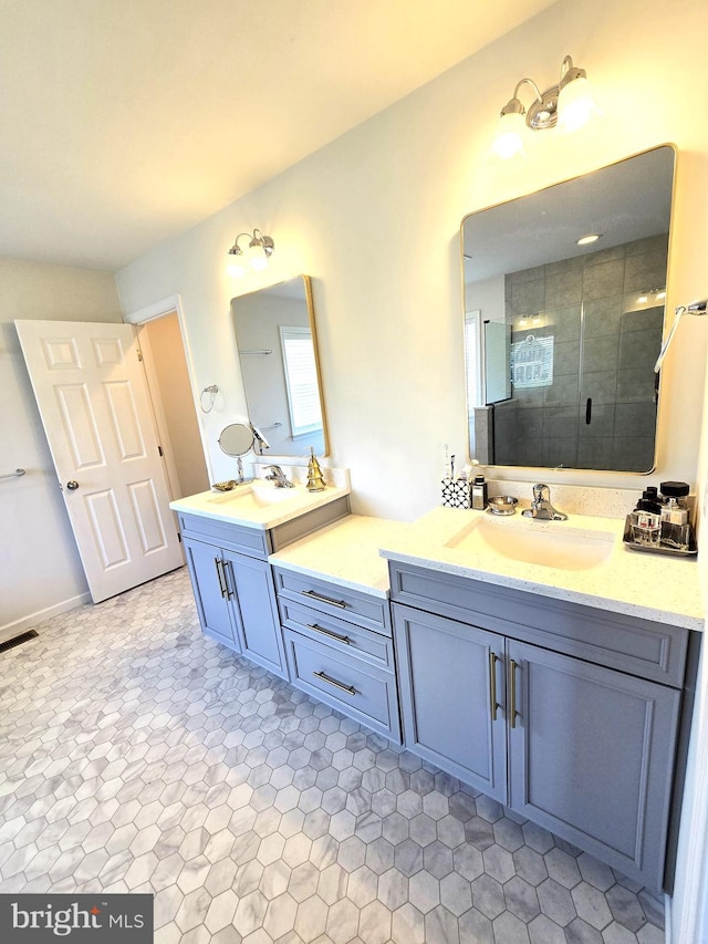 101 Saratoga Ct, North East, MD 21901 - full bath featuring visible vents, a shower stall, and vanity