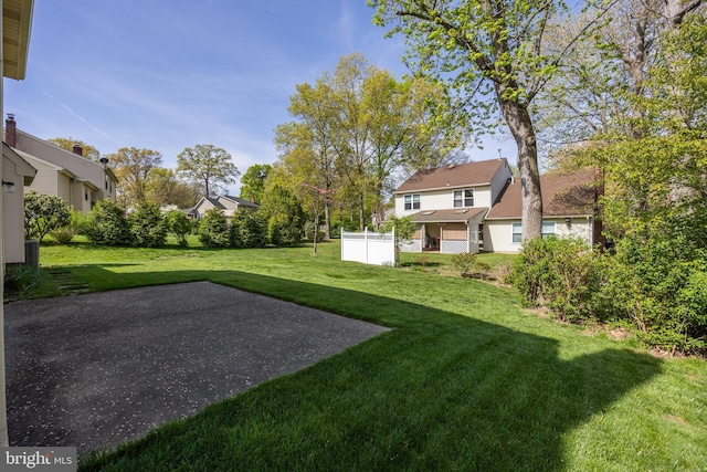 view of yard with a patio