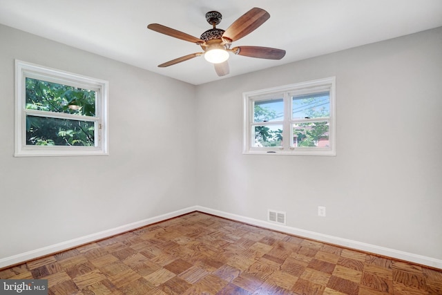 1310 S Columbus St, Arlington, VA 22204 - empty room featuring a ceiling fan, baseboards, and visible vents